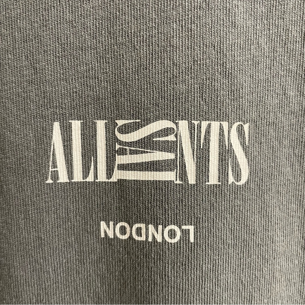 AllSaints Burman Oversized T Shirt in Gray